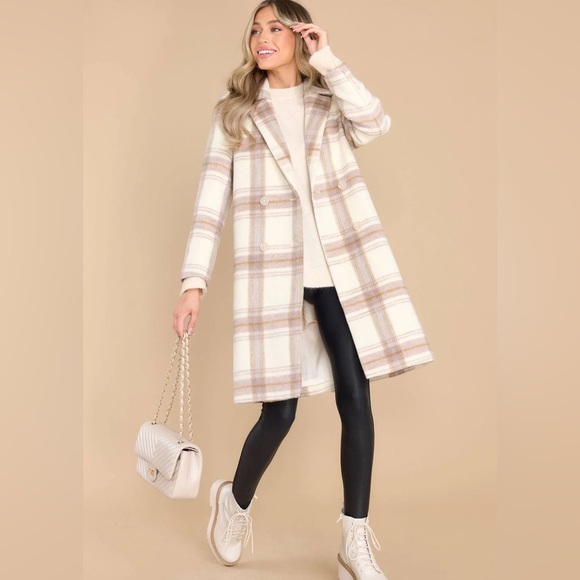 MINKPINK Iris Coat in Cream & Multi - Picture 1 of 6